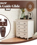 Center Mount Drawer Slide Rails With 20 Pack Heavy Duty Track Glides For Furniture Repair shown with slide track guide glides.