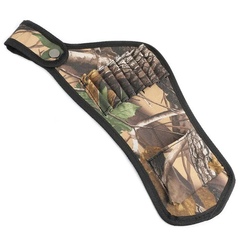 Waist Belt Crossbow Arrow Quiver Holder with Camo Strap Lightweight Carrier for Outdoor Hunting