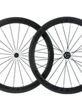 50mm 23mm Carbon Road Wheelset 700c Clincher For Aero Performance, Matte 3K Braking Surface, Lightweight 1630g Per Pair