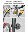 Bike Wheel Truing Stand With Percentage Gauge For 26 Inch To 29 Inch Wheels Portable Home Repair Stand Attached to Bike