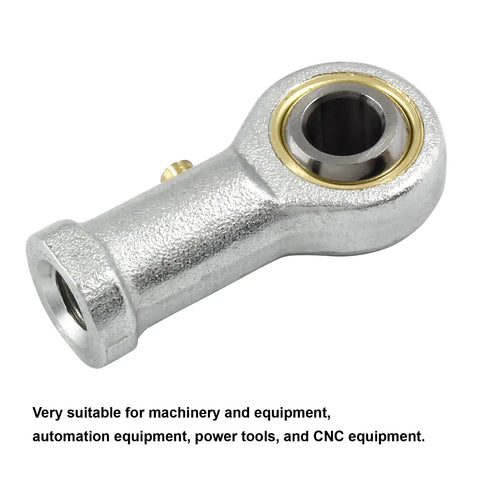 2 Pcs 304 Stainless Steel Rod End Bearing PHSB5 5/16 X 5/16-24 Female Right Threaded High Load Rating Easy Install Low Noise High Speed For Precision Machinery And Industrial Applications on white background