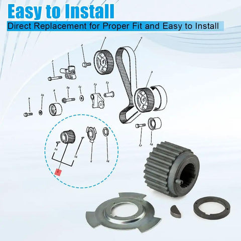 Timing Belt Kit With Crankshaft Sprocket Gear Pulley Sensor Blade Plate And Spacer Ready To Go Direct Fit For Mitsubishi Montero Sport 3.0L 3.5L V6 MD184894 MD184901 MD309036 MD008959 illustrated installation guide
