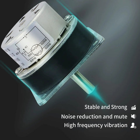 Auger Feed Motor Replacement For Pellet Stoves 2.4 RPM 120V Heavy Duty, close-up angle with specifications.
