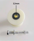 Heavy Duty 50mm Groove Width Round Tube U Shaped Pulley With Base Bearing Roller Bracket Movable Cable Guide Wheel For Smooth Track Wheel Action And Stable Load Bearing, 12mm wheel