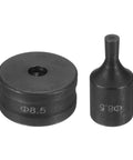 Heavy Duty Hydraulic Hole Punch Die Set 8.5mm Round Hole, 40Cr Steel Construction, Electric Punching Kit for CH70 Electric Punch Machine