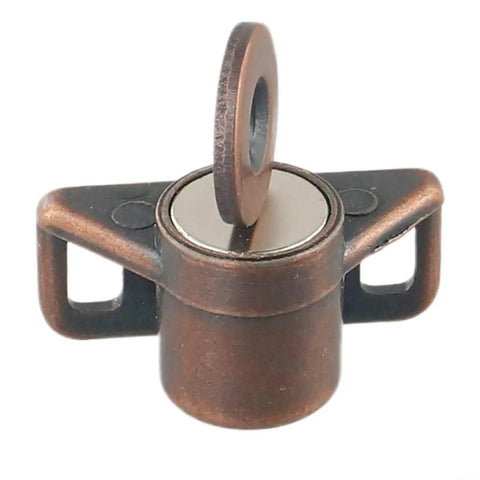 Magnetic Cabinet Door Catch Zinc Alloy Latch For Kitchen And Bedroom Furniture Heavy Duty Hold Quiet Close Action red bronze