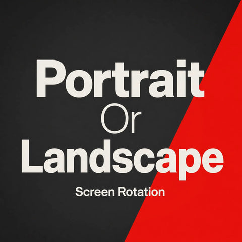 Killer 43 Inch UHD Display Panel Hits Hard With Solid HDMI And Ethernet Connectivity Boasting Rs232C Support For Seamless Integration Into Your Sick Workstation Setup Guaranteed Performance, showing screen rotation options.