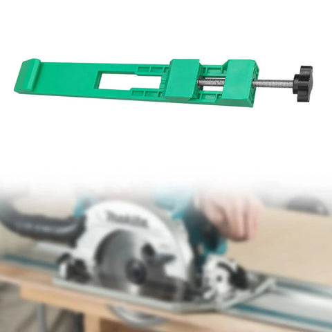 Workhorse Adjustable Wood Cutting Guide With Portable Circular Saw Fence And Hassle Free Milling Clamp on work surface.