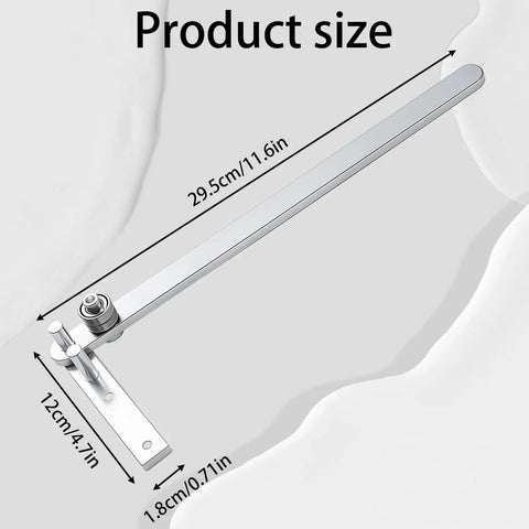 Electric Mini Rebar Bender And Pipe Tube Bending Tool measurements showing 29.5cm length and 12cm height, compact design.