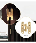 Solid Brass Furniture Hinge Set Of 4 For Wardrobe Drawer Cabinet And Wooden Doors Universal Fit Easy Mounting Durable Hardware