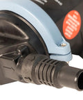 Close-up of the Gulper 220 24V Graywater Pump for Shower Waste Hair and Gel, showing the dual outlet valve feature.