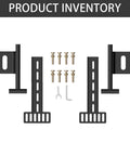 Built Tough Adjustable Headboard Brackets For Metal Bed Frame With Heavy Duty Footboard Extension Bolts No Sweat Install Matte Black Mounting Kit Fits Twin Full Queen King Size 2 Pack components and installation hardware