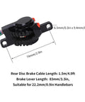 Rear Disc Brake Kit for Road And Mountain Bikes Featuring Rapid Cooling Rotors and Dependable Stopping Power in Matte Black.