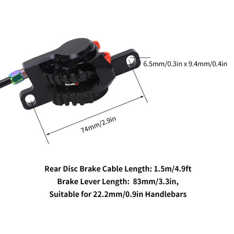 Rear Disc Brake Kit for Road And Mountain Bikes Featuring Rapid Cooling Rotors and Dependable Stopping Power in Matte Black.