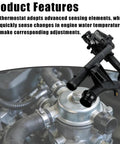Boss Level Heavy Duty Water Pump With Integrated Thermostat Kit for 2015 Through 2022 Mercedes engine components showing thermostat design features.