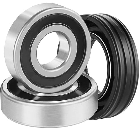 Washer Tub Bearings Seal Kit Replacement For WTW8800YC1 Model, three metal bearings and black seal