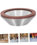Top Tier Cup Shaped Diamond Grinding Wheel 100mm Rock Solid For Stone Metal And Concrete Sharpening And Grinding Tasks With Smooth Finish, angled view.