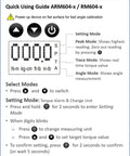 Quick using guide for Pro Grade Digital Torque Adapter 25 To 250 Foot-Pounds, shows mode settings and calibration steps