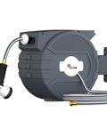 Retractable Garden Hose Reel Half-Inch By 82 Feet With 7 Function Sprayer Nozzle, wall-mounted and ready for use