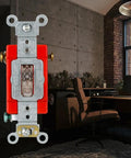 Three Way Illuminated Toggle Switch 15 Amp 120 277 VAC Heavy Duty Industrial Grade Fed Spec Clear Toggle Model 1223 LC