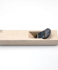 Japanese Kanna Manual Hand Plane For Smoothing Woodwork Precision Ground 42 Millimeter Steel Blade, compact wooden body with metal blade.