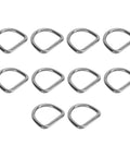 Beefy 316 Stainless Steel D Pull Buckle Set For Saltwater Marine Rigging And Boating Gear, Rugged Hardware Accessories For Ropes Chains And Straps, 10 Piece Pack, 10 stainless D-pull buckles