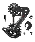 Rear Derailleur Cage Kit For Eagle Type AXS Aluminum Cage Upgrade With Pulleys And 3mm Hex Driver Easy Install Lightweight Durable Build Fits All Aluminum Models And Improves Shifting Performance, black cage and pulleys