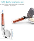Led Shower Head With Hose And Bracket, High Pressure Handheld Filtration Showerhead With Color Changing Lights, PC carbon material