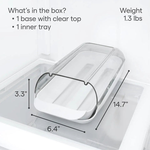 Rolling Egg Holder Organizer For Fridge, BPA-Free Stackable Dispenser With Removable Tray, Holds 12-14 Eggs, See-Through Top For Easy One-At-A-Time Dispense And Quick Refills