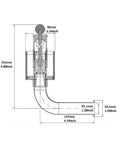 Front cross-section view of QiiMii 1.5-inch sanitary tri-clamp pressure relief valve, SS304, 0.2–2.2 bar