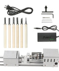 Badass Mini Lathe And Portable Rotary Tool For Woodworking Hobbyists With 7000 Rpm Speed Adjustment Rock Solid Aluminum Base accessories.