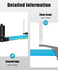 Detail of 2D Auto Body Measuring System With Pro Grade Precision Gauge Tool For Collision Repair showing smooth edge and clear scale