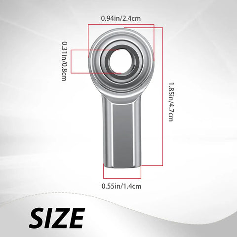 Size specifications of CF5 Heim Joint Kit Set Of Two Built Sick With Badass Durability Heavy Duty Steel Rod End Bearings.