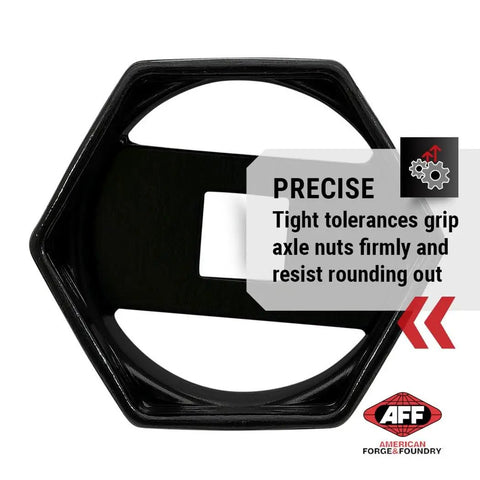 Front view of Beefy 3/4 Inch Drive Wheel Bearing Locknut Socket Set, showcasing high-strength steel with welded drive plate for precision.