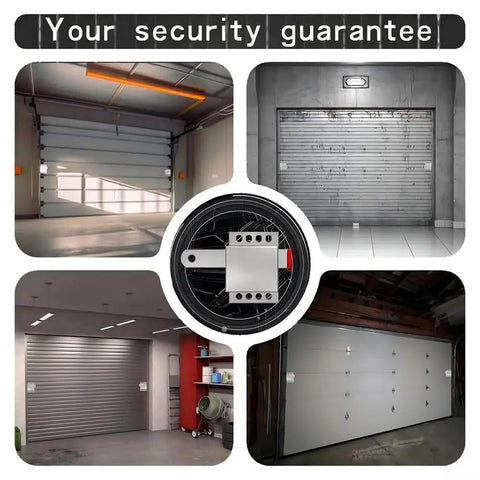 Heavy Duty Garage Door Lock Kit With Vertical Track Engagement For Dual Doors, Galvanized Steel Construction, Includes 2 Locks, 16 Self Tapping Screws, And Drill Bit For Full Hardware installed on garage doors
