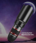 22X Monocular Telescope With Dual Focus And Dope Low Light Performance featuring focus wheel and 22x zoom against celestial background