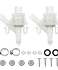 Premium Two Pack RV Toilet Water Valve Replacement Kit Fits Dometic Sealand Marine Toilets 300 310 320 Series includes ABS parts.