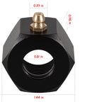 Marine Steering Tube Grease Nut And Fittings With Cable Lube Tool FSM068 Black, front view, OMC 2861 specifications shown.