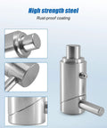 Close-up of Badass 5/8 Inch Spring Loaded Twist Lock Plunger Pins showing rugged steel and spring design for tow truck stabilizer.