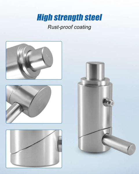 Close-up of Badass 5/8 Inch Spring Loaded Twist Lock Plunger Pins showing rugged steel and spring design for tow truck stabilizer.