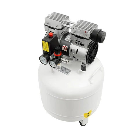 40L Oil Free Air Compressor 750W 110V Powerful Unit Ideal For Dental Equipment Spray Guns Nail Guns With All Copper Motor And Large Cooling Fan For Stable High Performance And Safe Continuous Use In Any Garage Or Workshop Setting Today