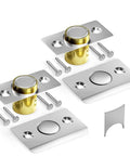 Upgraded Magnetic Door Catch Kit 2 Pack Quiet Strong Magnetic Closure Top Of Door Closet Doors Replacement For Traditional Ball Catch Easy To Install Silver Finish Keeps Doors Secure And Silent
