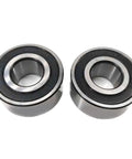 Beefy Double Row Angular Contact Bearing With Rubber Covers 5200 Series 2RS, high-load ABEC 7, rustproof for machinery and automotive use.