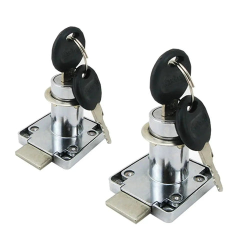 Zinc Alloy Drawer Lock Kit With Two Keys Cam Locks Core 136 138 Adjustable 21mm To 32mm Fits Desk Cupboard Mailbox Office