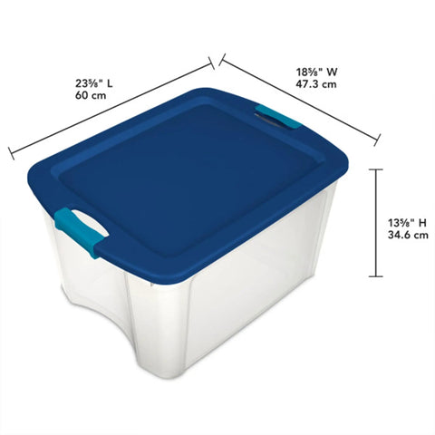 Hella Sturdy Stackable Storage System Featuring 18 Clear Plastic Totes With Heavy Duty Latching Lids Perfect For Decluttering Closets Garages And Keeping Family Gear Tidy