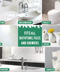 Tub And Tile Refinishing Kit With Odorless White Finish for DIY projects in bathrooms, kitchens, including bathtubs, tiles, sinks.
