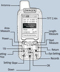 Pro Grade Portable GPS Land Area Meter For Forests Farmland Ponds Lakes And Parking Track With Real Time Navigation And Distance Measurement Full Screen Mapping And 100 240V US Plug handheld unit with 2.4in TFT screen and antenna