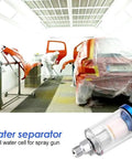 Water Oil Separator Filter For Spray Guns And Air Compressor Tools, One Quarter NPT Inlet And Outlet, air quick connect, shop view