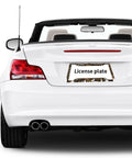 Hunting Deer License Plate Frame 2 Pack Universal Aluminum Tag Holder 12.3 X 6.3 Inches, on white convertible car