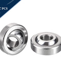 HiPicco GE4C radial spherical bearings, 4 pcs, 4x12x5 mm, metal silver, front view